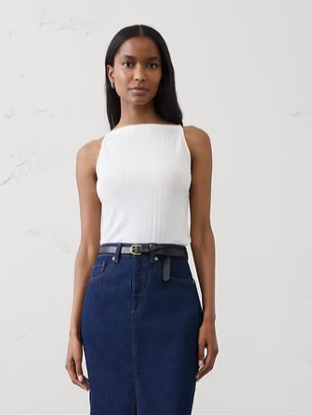 NWT Ribbed High-Neck Top